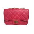 Borsa a Catena Rossa con Design a Quadretti e Chiusura Dorata per Donna Elegante e Versatile