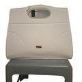 Unico Cover Borsa Donna in Tessuto Beige con Manico e Logo Elegante per Uso Quotidiano